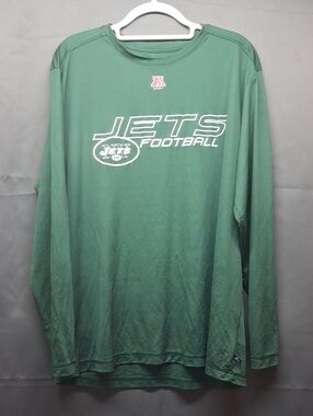 New York Jets Long Sleeve Performance Shirt NFL TEAM Apparel Mens XL